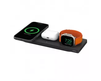 Беспроводное зарядное устройство Belkin BoostCharge Pro 3-in-1 Wireless Charging Pad with Official MagSafe Charging 15W Black (WIZ016vfBK, HPU72)