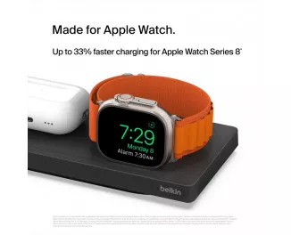 Беспроводное зарядное устройство Belkin BoostCharge Pro 3-in-1 Wireless Charging Pad with Official MagSafe Charging 15W Black (WIZ016vfBK, HPU72)