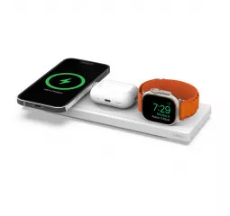 Беспроводное зарядное устройство Belkin BoostCharge Pro 3-in-1 Wireless Charging Pad with Official MagSafe Charging 15W White (WIZ016vfWH, HPU82)