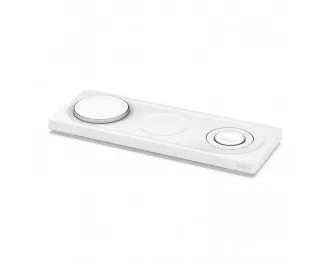 Бездротовий зарядний пристрій Belkin BoostCharge Pro 3-in-1 Wireless Charging Pad with Official MagSafe Charging 15W White (WIZ016vfWH, HPU82)