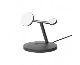 Беспроводное зарядное устройство Belkin BoostCharge Pro 3-in-1 Wireless Charging Stand with Qi2 15W Black (WIZ032kqBK)