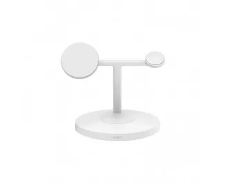 Беспроводное зарядное устройство Belkin BoostCharge Pro 3-in-1 Wireless Charging Stand with Qi2 15W White (WIZ032kqWH)