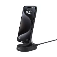 Беспроводное зарядное устройство Belkin BoostCharge Pro Convertible Magnetic Wireless Charging Stand with Qi2 15W Black (WIA008btBK)