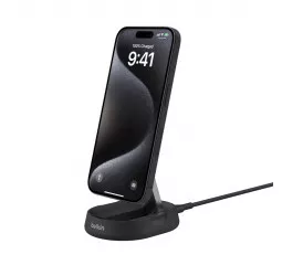 Беспроводное зарядное устройство Belkin BoostCharge Pro Convertible Magnetic Wireless Charging Stand with Qi2 15W Black (WIA008btBK)
