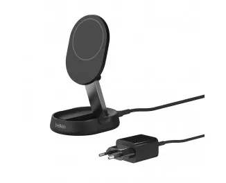 Беспроводное зарядное устройство Belkin BoostCharge Pro Convertible Magnetic Wireless Charging Stand with Qi2 15W Black (WIA008vfBK)