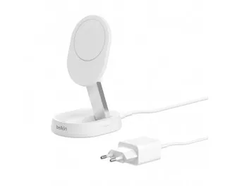 Беспроводное зарядное устройство Belkin BoostCharge Pro Convertible Magnetic Wireless Charging Stand with Qi2 15W White (WIA008vfWH)