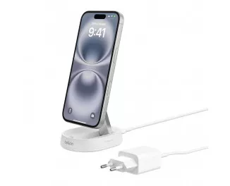Беспроводное зарядное устройство Belkin BoostCharge Pro Convertible Magnetic Wireless Charging Stand with Qi2 15W White (WIA008vfWH)