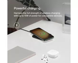 Бездротовий зарядний пристрій Belkin BoostCharge Pro Universal Easy Align Wireless Charging Pad 15W Black (WIA007vfBK)