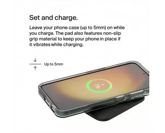Бездротовий зарядний пристрій Belkin BoostCharge Pro Universal Easy Align Wireless Charging Pad 15W Black (WIA007vfBK)