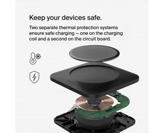 Бездротовий зарядний пристрій Belkin BoostCharge Pro Universal Easy Align Wireless Charging Pad 15W Black (WIA007vfBK)