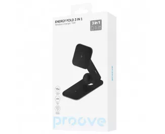 Бездротовий зарядний пристрій Proove Energy Fold 3in1 15W Black (WSEF15010001)
