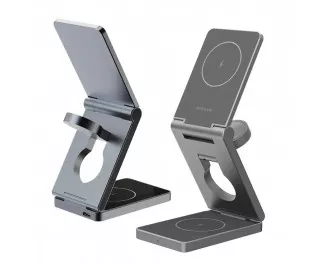 Беспроводное зарядное устройство Proove Titan Volt 3in1 Gray (WSTV15000003)