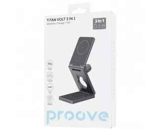 Беспроводное зарядное устройство Proove Titan Volt 3in1 Gray (WSTV15000003)