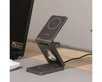 Беспроводное зарядное устройство Proove Titan Volt 3in1 Gray (WSTV15000003)