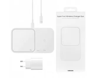 Бездротовий зарядний пристрій Samsung 15W Wireless Charger Duo (with TA) White (EP-P5400TWEGEU)