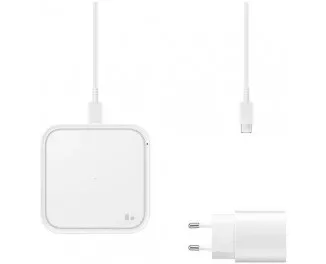 Беспроводное зарядное устройство Samsung Wireless Charger 15W +  БП 15W (EP-P2400TWEGEU) White