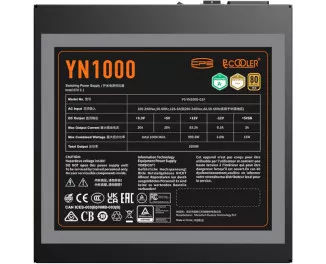 Блок питания 1000W PcCooler YN1000 80+ GOLD (P5-YN1000-G1FFBK1-EU)
