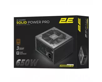 Блок питания 650W 2E Gaming Solid Power Pro (2E-SP650BRSMII-120)