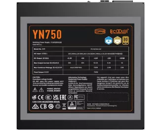 Блок питания 750W PcCooler YN750 (P5-YN750-G1FFBK1-EU)