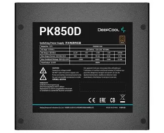 Блок питания 850W DeepCool PK850D (R-PK850D-FA0B-EU)