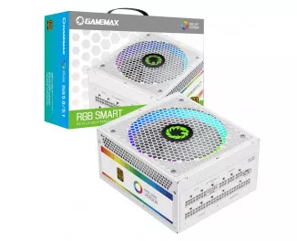 Блок питания 850W GameMax RGB 850 PRO WH (ATX3.0/3.1 PCIE5.0/5.1)