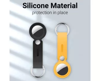 Брелок-подвеска для Apple AirTag  Silicone Loop Yellow