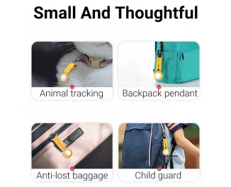 Брелок-подвеска для Apple AirTag  Silicone Loop Yellow