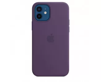 Чехол для Apple iPhone 12 / 12 Pro  Silicone Case with MagSafe and Splash Screen Amethyst
