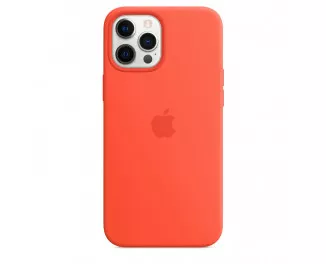 Чехол для Apple iPhone 12 / 12 Pro  Silicone Case with MagSafe and Splash Screen Electric Orange