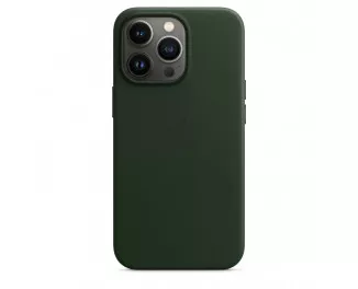 Чохол для Apple iPhone 13 Pro Apple Leather Case with MagSafe Sequoia Green (MM1G3)