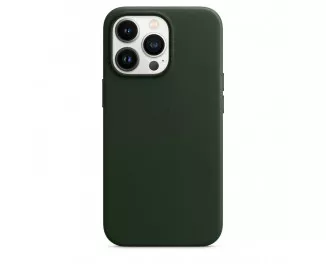 Чехол для Apple iPhone 13 Pro Max  Apple Leather Case with MagSafe Sequoia Green (MM1Q3)
