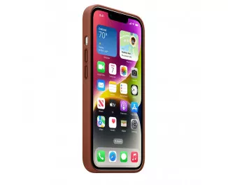 Чехол для Apple iPhone 14  Apple Leather Case with MagSafe Umber (MPP73)