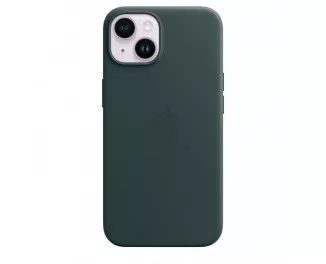 Чохол для Apple iPhone 14 Plus  Apple Leather Case with MagSafe Forest Green (MPPA3)