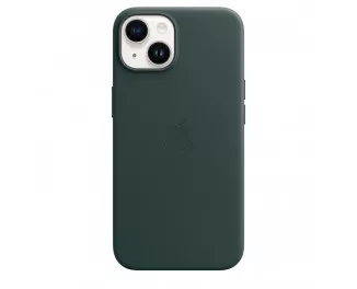Чохол для Apple iPhone 14 Plus  Apple Leather Case with MagSafe Forest Green (MPPA3)