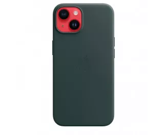 Чохол для Apple iPhone 14 Plus  Apple Leather Case with MagSafe Forest Green (MPPA3)
