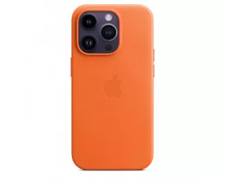 Чехол для Apple iPhone 14 Pro Max  Apple Leather Case with MagSafe Orange (MPPR3)