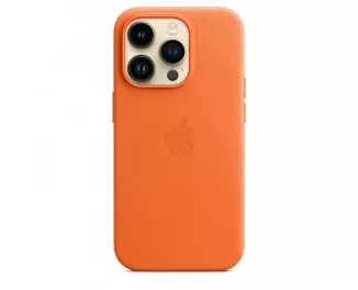 Чехол для Apple iPhone 14 Pro Max  Apple Leather Case with MagSafe Orange (MPPR3)