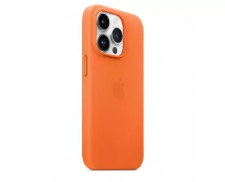 Чехол для Apple iPhone 14 Pro Max  Apple Leather Case with MagSafe Orange (MPPR3)