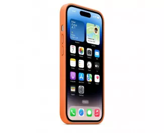 Чехол для Apple iPhone 14 Pro Max  Apple Leather Case with MagSafe Orange (MPPR3)