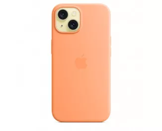 Чехол для Apple iPhone 15  Apple Silicone Case with MagSafe Orange Sorbet (MT0W3)