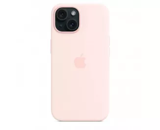 Чехол для Apple iPhone 15 Plus  Apple Silicone Case with MagSafe Light Pink (MT143)