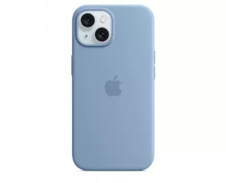 Чехол для Apple iPhone 15 Plus  Apple Silicone Case with MagSafe Winter Blue (MT193)