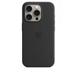 Чехол для Apple iPhone 15 Pro  Apple Silicone Case with MagSafe Black (MT1A3)