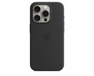 Чехол для Apple iPhone 15 Pro  Apple Silicone Case with MagSafe Black (MT1A3)