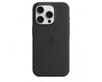 Чехол для Apple iPhone 15 Pro  Apple Silicone Case with MagSafe Black (MT1A3)