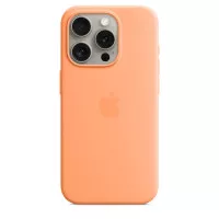Чехол для Apple iPhone 15 Pro  Apple Silicone Case with MagSafe Orange Sorbet (MT1H3)