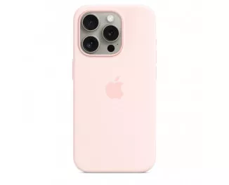 Чехол для Apple iPhone 15 Pro Max  Apple Silicone Case with MagSafe Light Pink (MT1U3)