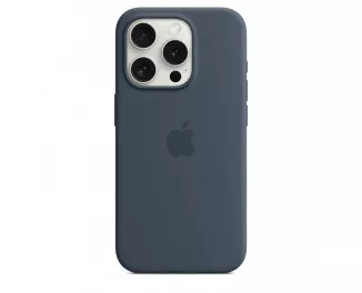 Чехол для Apple iPhone 15 Pro Max  Apple Silicone Case with MagSafe Storm Blue (MT1P3)