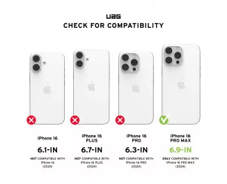 Чохол для Apple iPhone 16 Pro Max UAG Plasma XTE MagSafe Black/Orange (114475114097)