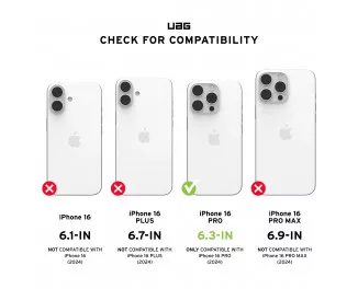 Чехол для Apple iPhone 16 Pro UAG Pathfinder Clear Magsafe Active Neon (114464118181)